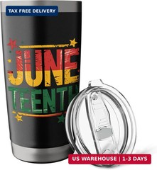 Juneteenth Party Outfit Black Independence Day Merch Stainless Steel Insulated T