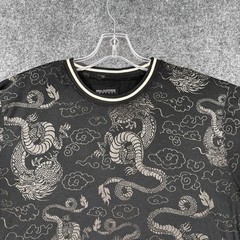 Drill Clothing Company Black Crew Neck T Shirt Men’s XL Dragon Grunge