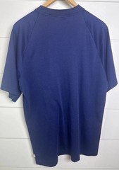 Vintage 70s HANG TEN Sz L Single Stitch Tee Shirt Large Dark Blue Surfer Skater