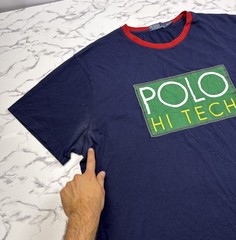 Polo Hi Tech Shirt Mens Ralph Lauren 2XB Big & Tall Blue Green Spell Out T-Shirt