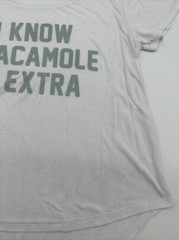 I Know Guacamole Is Extra T-Shirt Women Medium Spell Out Fifth Sun…#5971