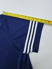 Adidas Men’s T-Shirt Navy Climalite Triple Stripe Size XL Condition New