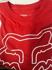 MENS RACING MOTOCROSS SKETCH LOGO T SHIRT RED LONG SLEEVES