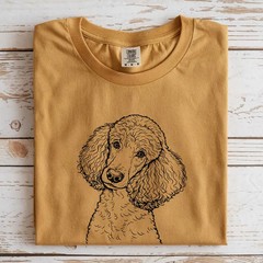 Custom Pet Line Art Portrait Comfort Tee Personalized Dog Cat Shirt