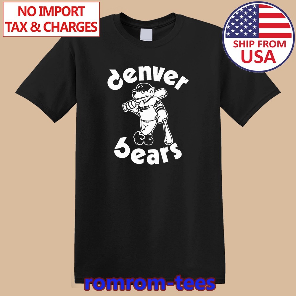 Denver Bears White Nostalgic Retro Baseball Team Black Size S-5XL