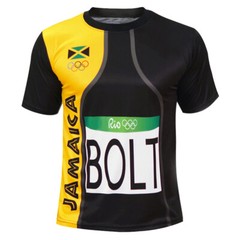 Men’s Usain Bolt Rio Jersey – Jamaica Flag – T-Shirt for Sports