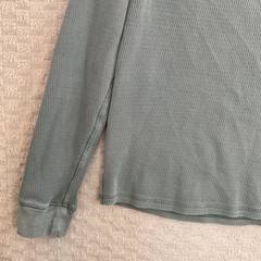 Lucky Brand Henley Men Size L Sage Green Night Long Sleeve Thermal Grudge Shirt