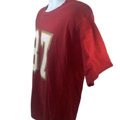 Rob Gronkowski #87 Tampa Bay Shirt Men Large Red Double Sided RN#90836 Bucs