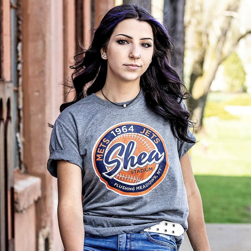 Shea Stadium Queens New York Short sleeve t-shirt – Mets Jets Retro Sports Tees
