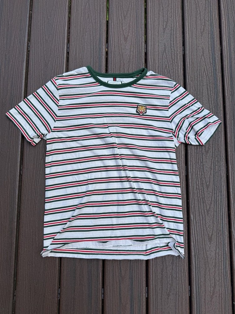 Denim & Flower Ricky Singh Striped Tiger Graphic T-Shirt