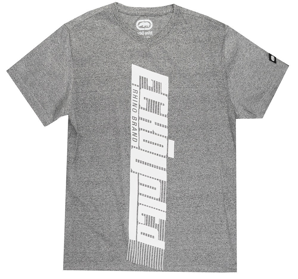 Ecko Unltd. Men’s Logo V-Neck T-Shirt-Grey Marled-New with Tag-Size (S-XL)