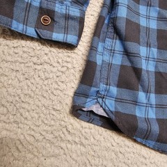 LL Bean Flannel Shirt Men’s 3XLT Blue Plaid Button Up Shirt #513682 Untucked Fit