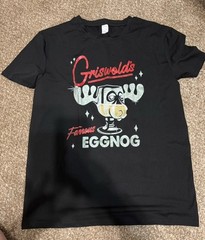 Griswold’s Famous Eggnog XL Black Christmas T-shirt