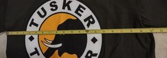 TUSKER BEER size L olive green T-Shirt NEW Kenyan Breweries Made In Kenya Africa