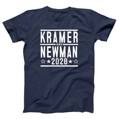 Kramer Newman 2028 Election funny seinfeld comedy show Xs-5x Unisex Soft Tshirt