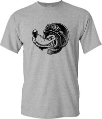 Men T-Shirt Wolf Biker All Sizes, motorcycle