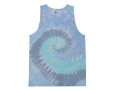 Multi-Color Tie Dye Tank Tops Sleeveless T-Shirts Adult XXL, 100% Cotton