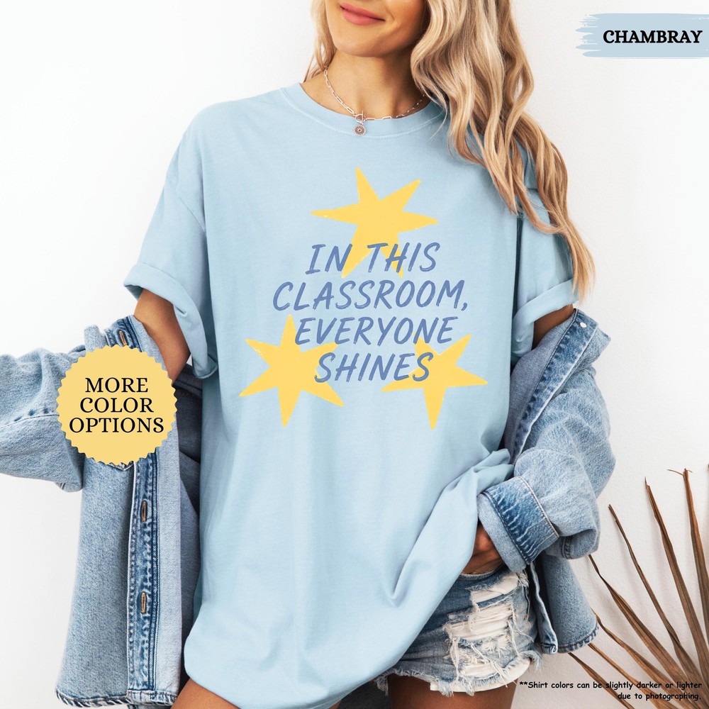 Classroom Stars Teacher Shirt Everyone Shines Elementary School Tee