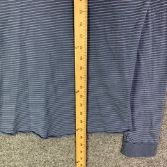Marine Layer Henley Shirt Men Sz Medium Striped Long Sleeve Pullover