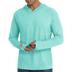 UPF50+ Men’s UV Sun Shirts Outdoor Fishing Hoodies Long Sleeve Performance Tops
