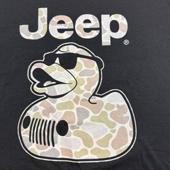 Jedco Jeep Graphic T Shirt Mens L Black Camo Rubber Ducky Sunglasses Duck Tee