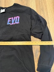 J. America Shirt Men’s Size Large, Black Purple Pink Blue, EVO Powersport Print