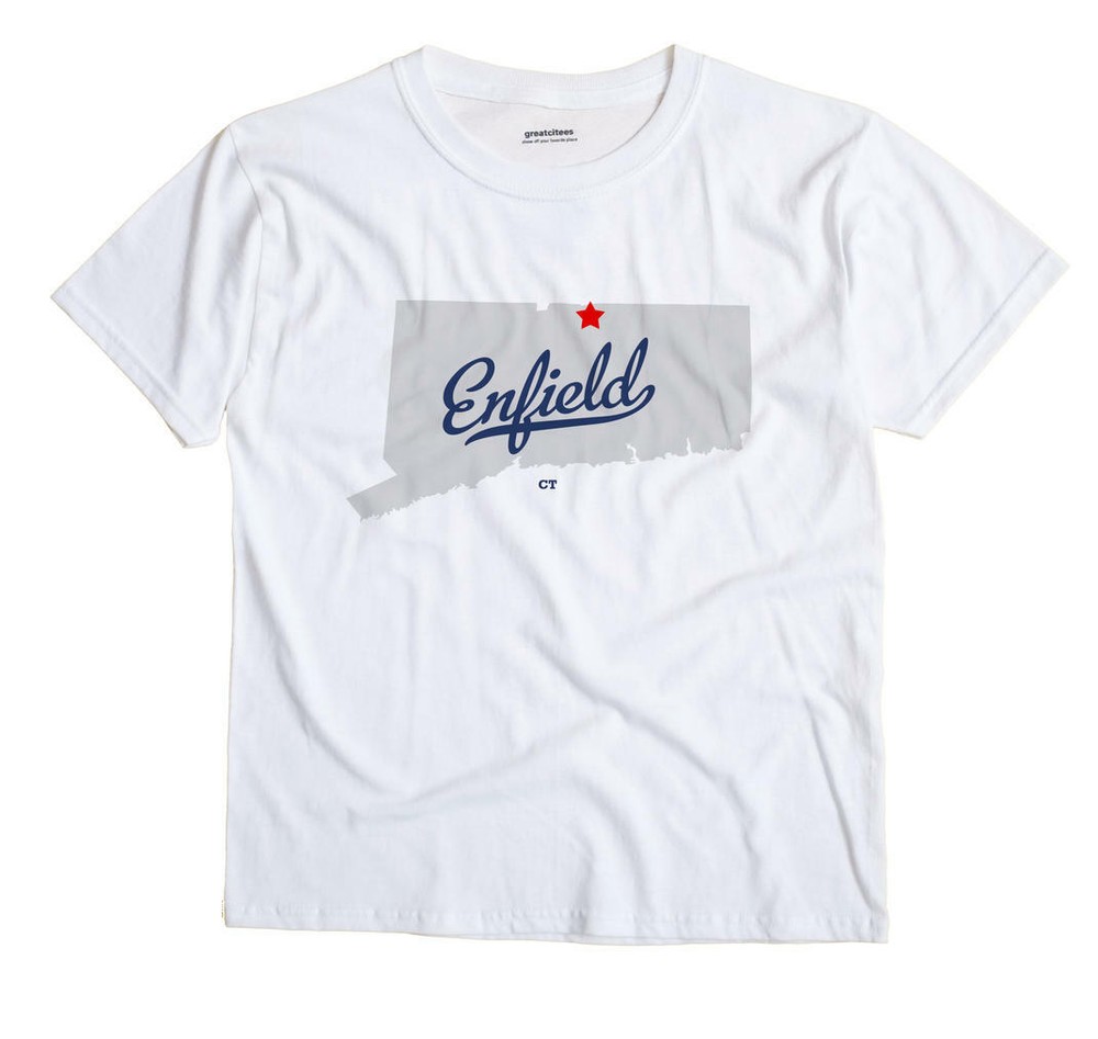 Enfield Connecticut CT Conn T-Shirt MAP