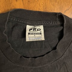 Vintage Style Black Blank T Shirt 5 PRO Athletic 100% Cotton Boxy Fit Size L