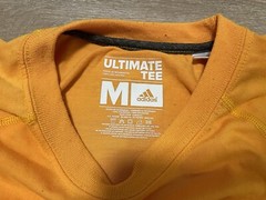 Adidas Ultimate Tee Mens Sz M Climalite Orange Logo Short Sleeve T-Shirt