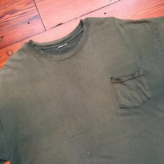 Vintage Gradient Sun Faded Pocket T-Shirt Men’s Size XL Green WIP Work Worn