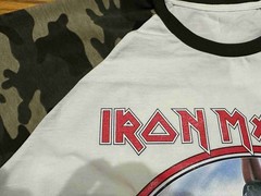 Iron Maiden Aces High 1984 Concert Raglan CREAM/CAMOUFLAGE S to 3XL
