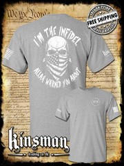I’m The Infidel Allah Warned You About 2-Sided T-Shirt / American Flag USA Army
