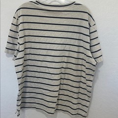 Banana Republic Tee men’s Beige Navy Stripe Authentic shirt Supima Cotton XL