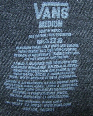 VANS Shirt Adult Medium Gray Graphic Big Logo Short Sleeve Classic Outdoor Mens
