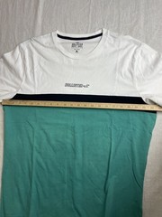 Hollister Must-Have Green Whie Mens XL Colorblock Surf Skate Short Sleeve Shirt