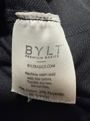 BYLT Drop Cut LUX Pocket Shirt Mens XL Black NTRS 2022 No Price Curved Hem Tee