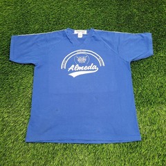 Vintage 80s Almenda Bobcat Shirt L/XL 21×25 Blue Elementary