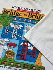 Vintage Bridge to Bridge Race T Shirt KNBR 68 KFOG Men’s Size Large Made in USA