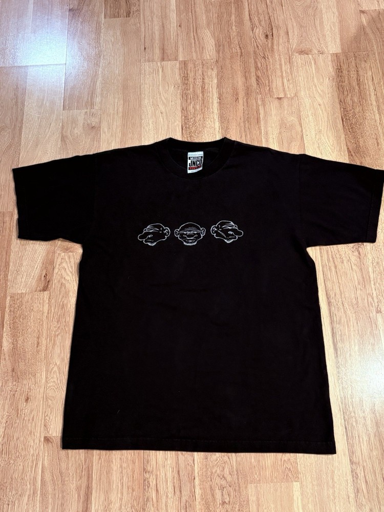 Vintage 2000s JNCO Five-0 Mugshot Black Shirt EXTREMELY RARE Size Medium See HTF