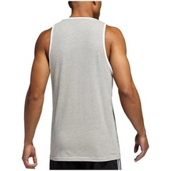 adidas Men’s Badge Of Sport Logo Graphic Tank Grey Heather White-Small