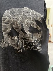 G.H Bass & Co.Bear Living On The Edge Gray Short Sleeve Graphic T Shirt Medium
