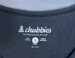 Chubbies Tank Top Mens Small S Black The Weekend Has Arrived Tropical Palm Tree