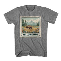 Yellowstone National Park Shirt Wyoming Souvenir Shirt Stamp USA Camping Hiking