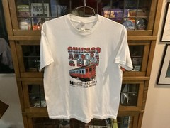 VTG Illinois Railroad Museum Chicago Aurora & Elgin 1953-2003 White T-shirt SZ L