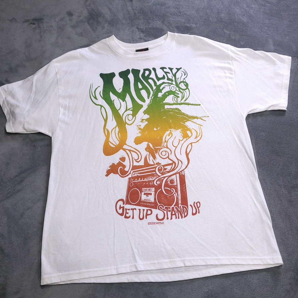 Bob Marley Boombox Reggae Music Shirt Size XL Bob Marley Zion Get Up Stand Up