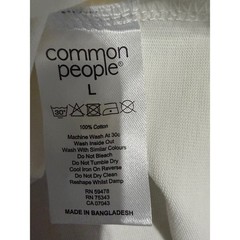 Common People Mens Size L Palms Print Tee Ecru Caribbean Surf Co Graphic Beach
