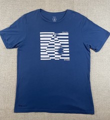 Volcom Stone T-Shirt Blue Men’s Size L Large Geometric Short Sleeve Casual Surf