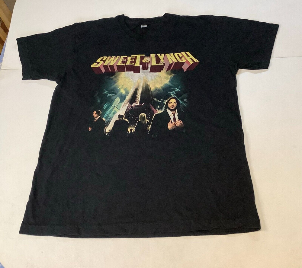 American Apparel Sweet & Lynch Rock Band Music T Shirt Size XL Black Made USA