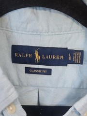 Polo Ralph Lauren Men’s Size Large Classic Fit Short Sleeve Oxford Light Blue