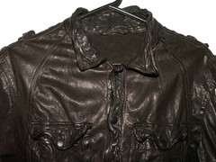 Men’s All Saints MCKAY LEATHER SHIRT jacket overshirt L (ref79) £149.99!!!!!